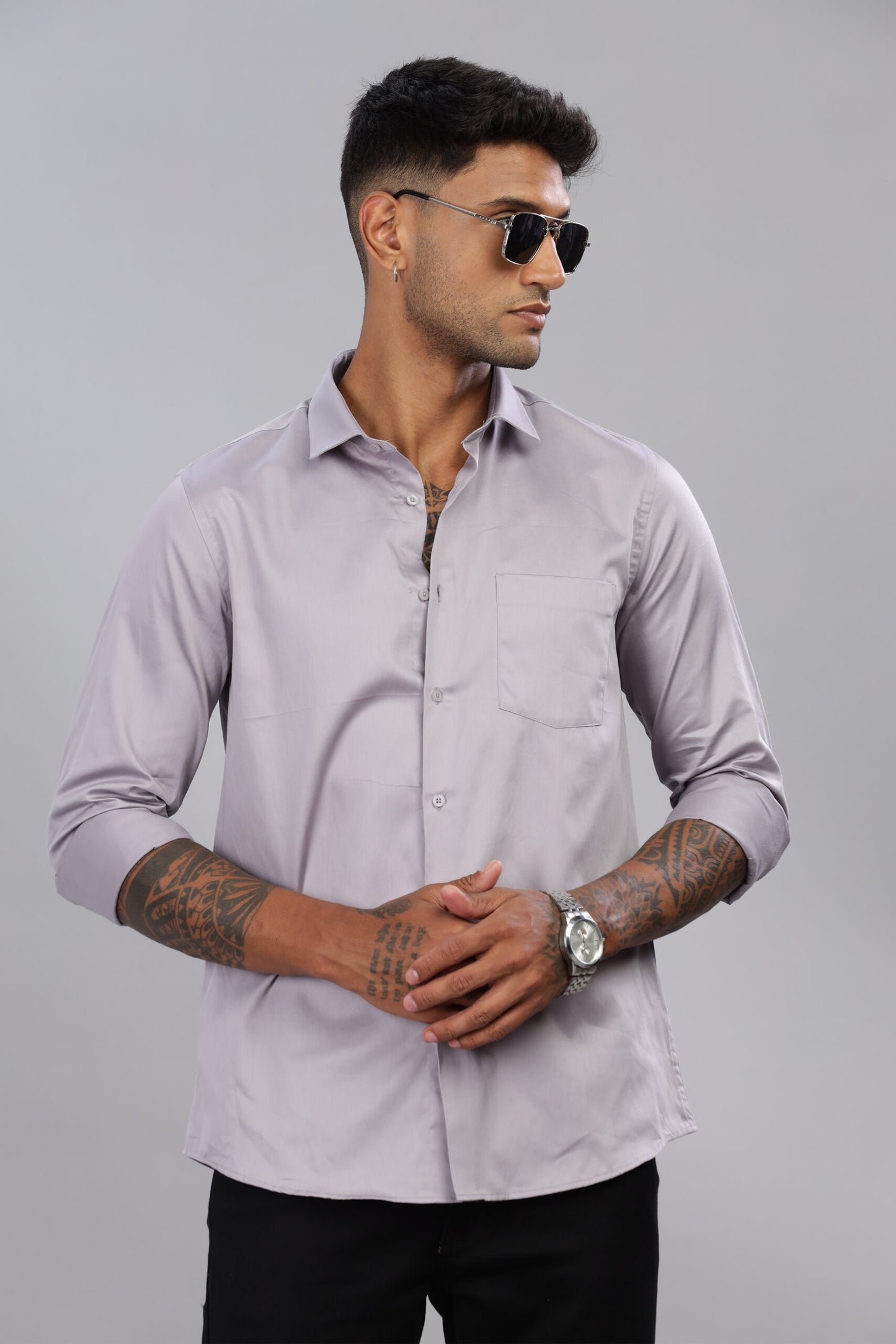 Satin Solid Shirt