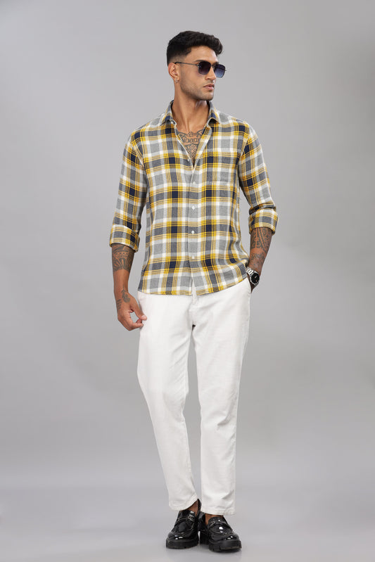 Twill Cotton Check Shirt