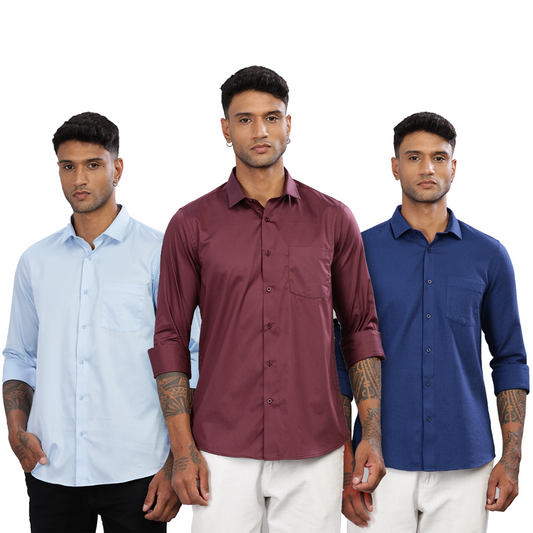 Satin Shirts (Pack of 3)