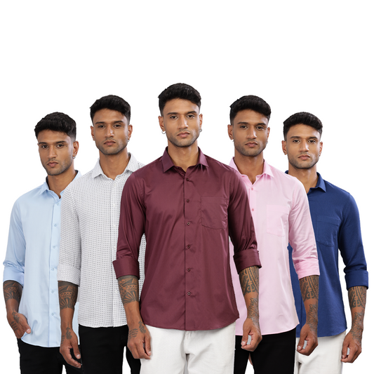 Satin Shirts (Pack of 5)