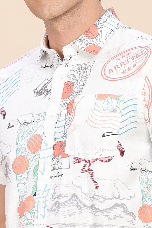 Floral printed shirt