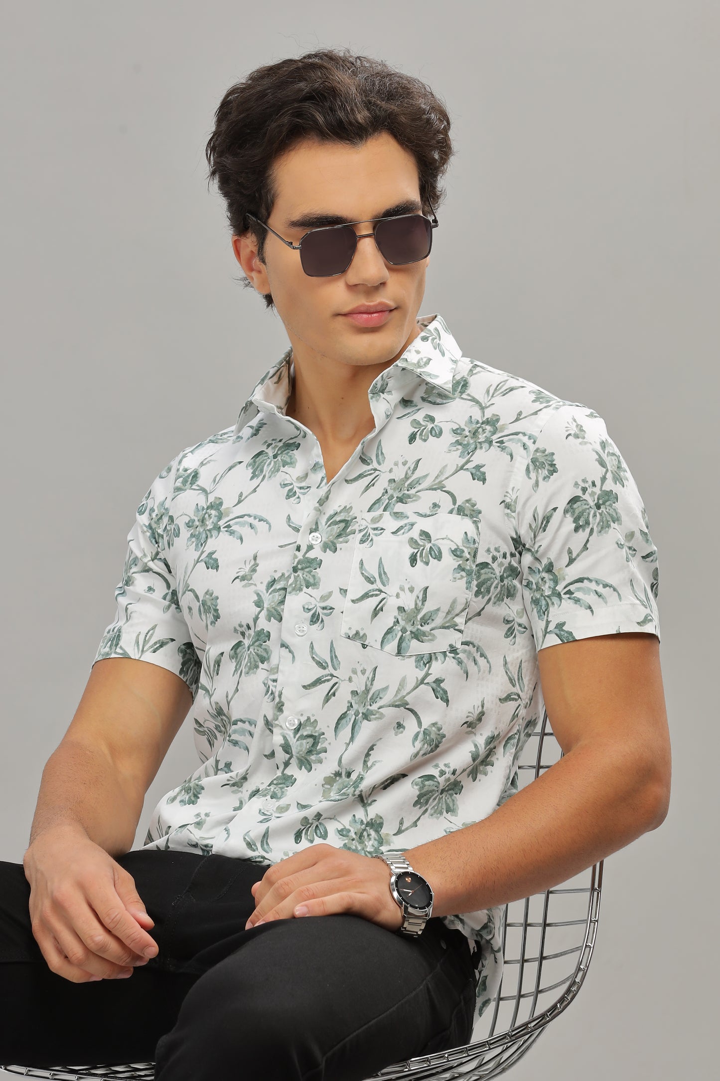 Green & White Shirt