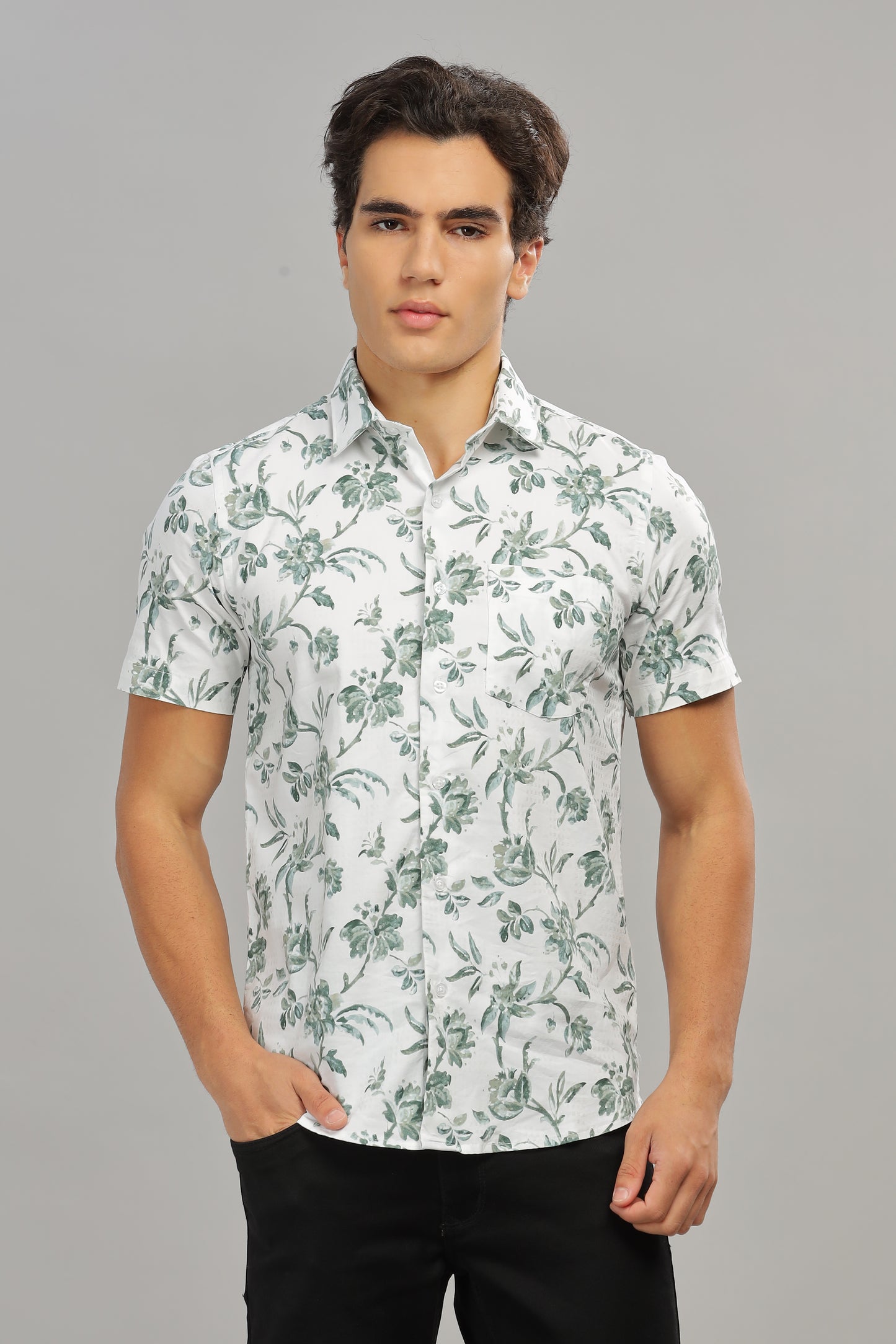 Green & White Shirt