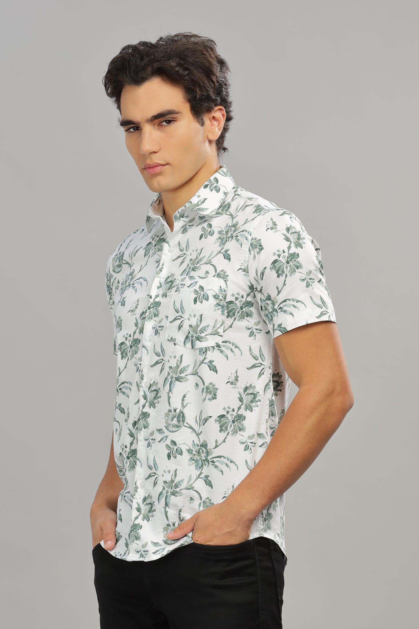 Green & White Shirt