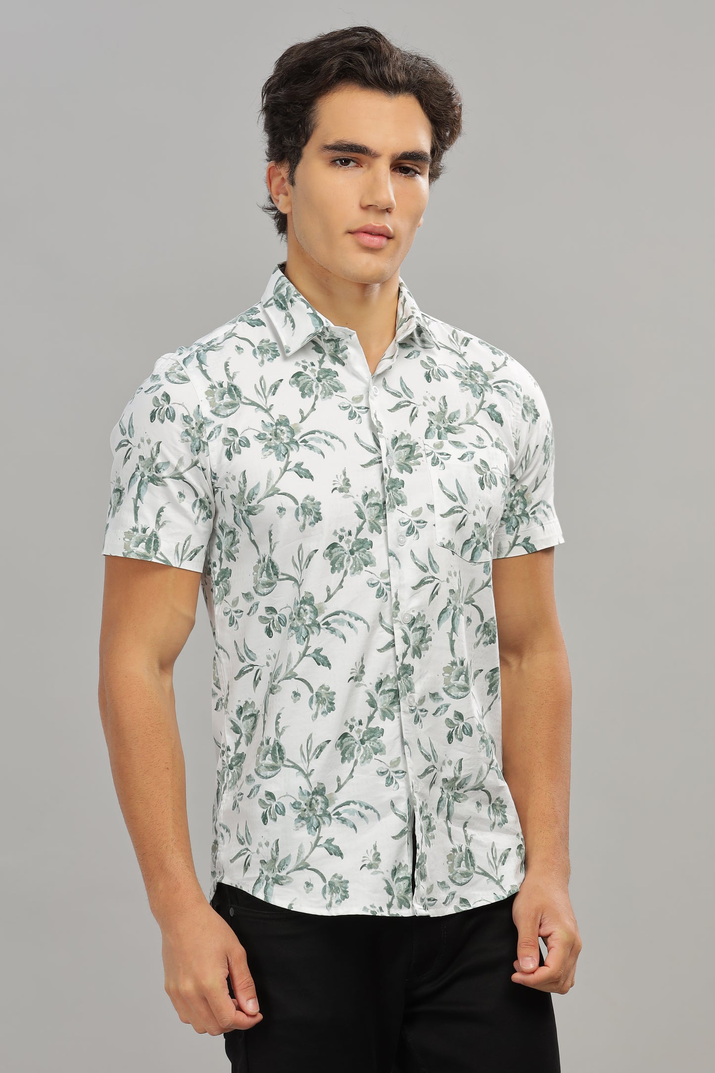 Green & White Shirt