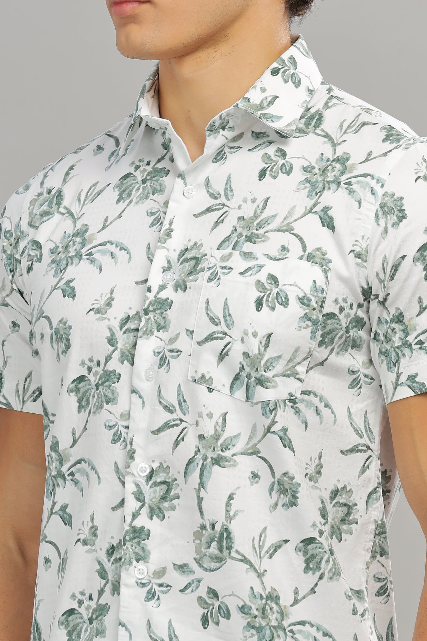 Green & White Shirt