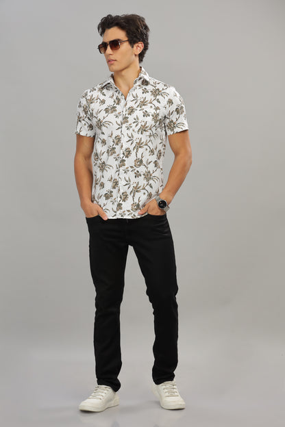Brown & White Shirt
