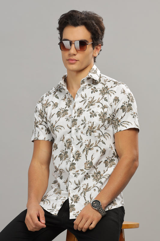 Brown & White Shirt