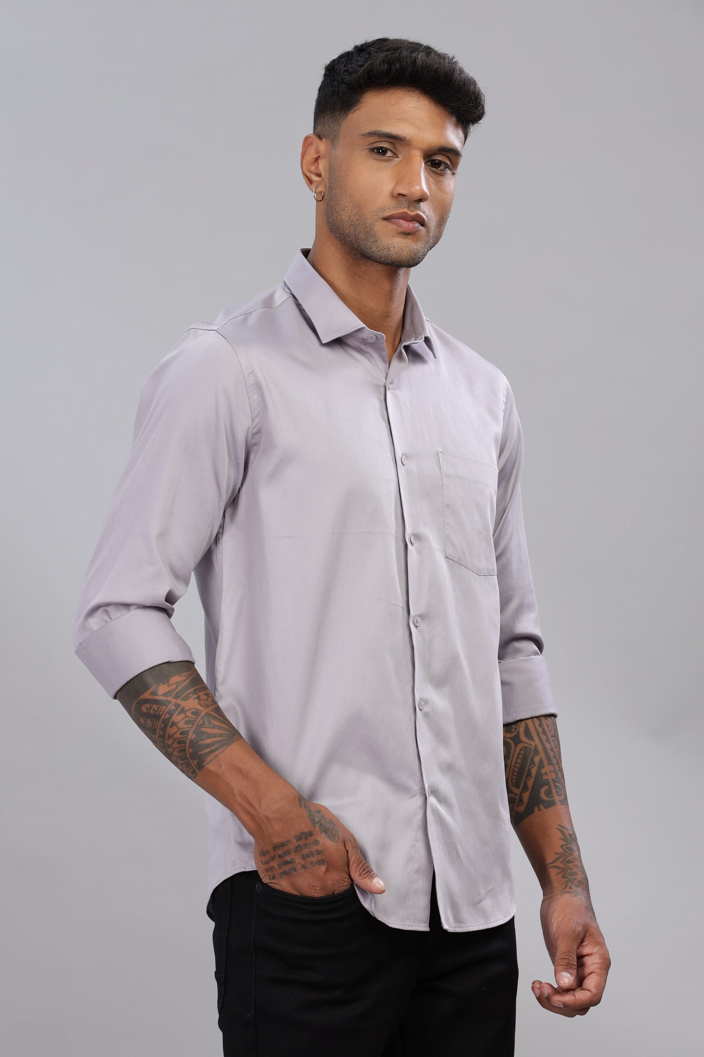 Satin Solid Shirt