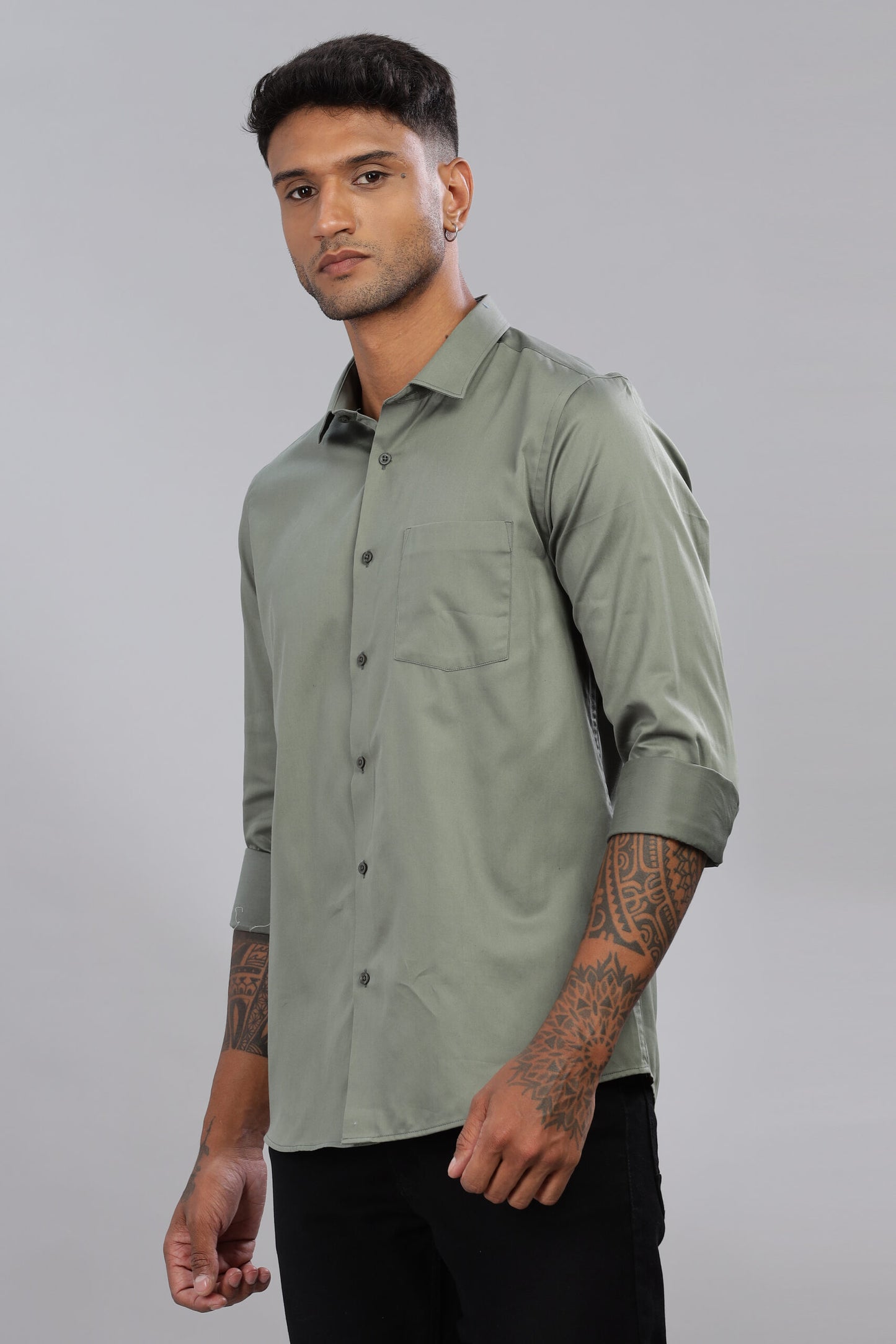 Satin Solid Shirt