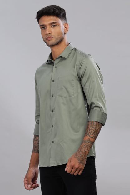 Satin Solid Shirt