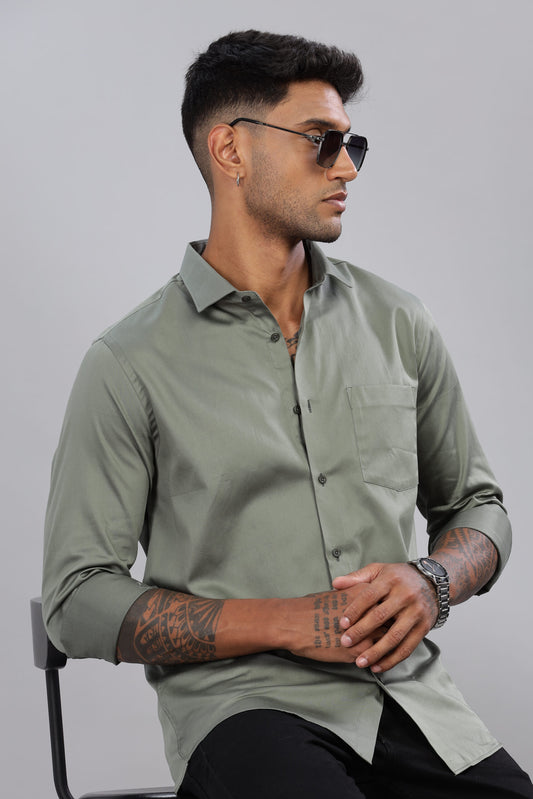 Satin Solid Shirt