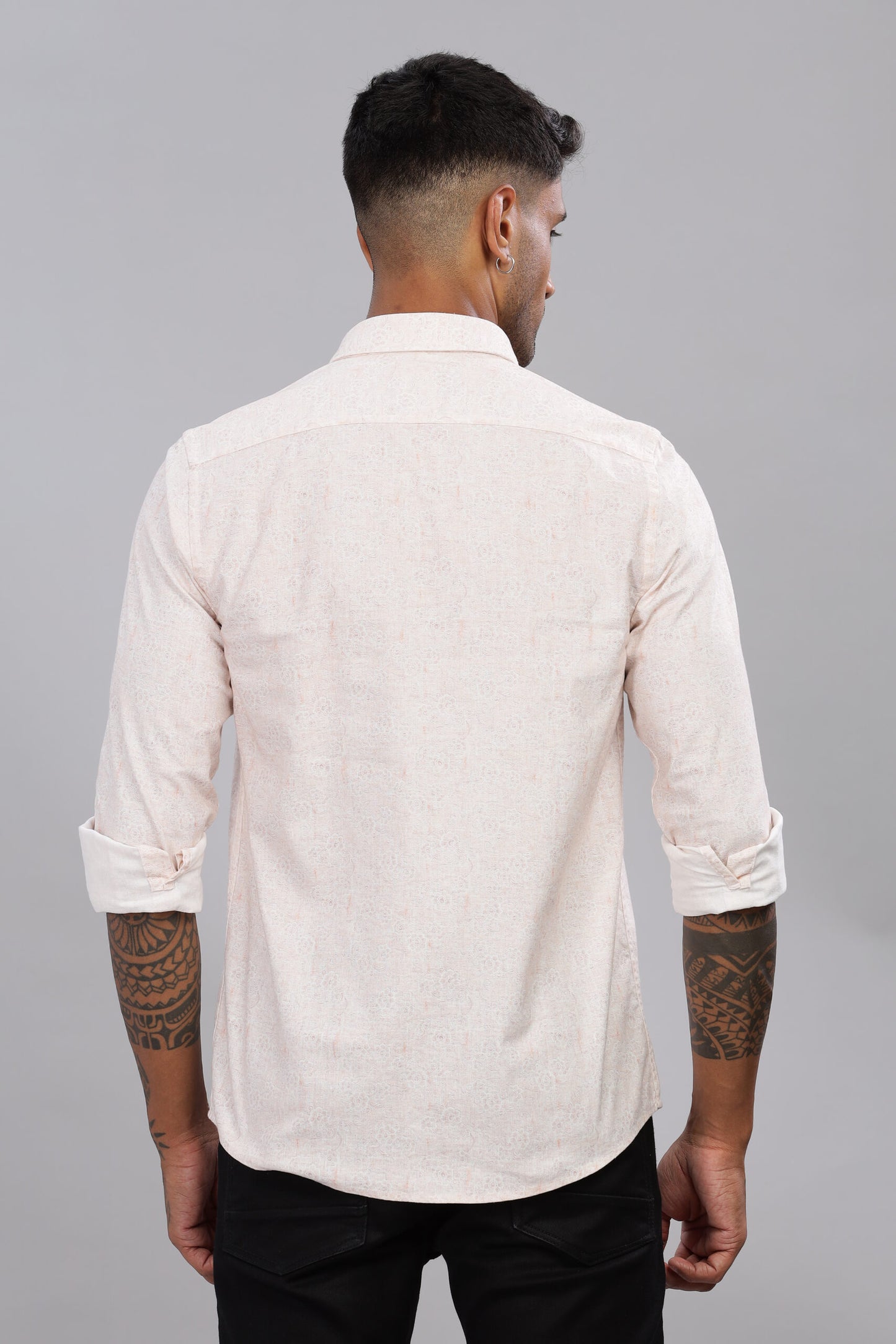 Cotton Linen Floral Print Shirt