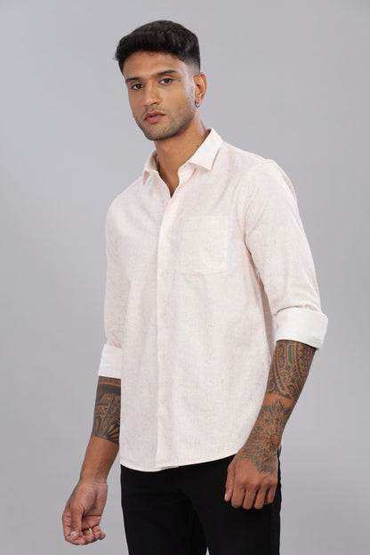 Cotton Linen Floral Print Shirt