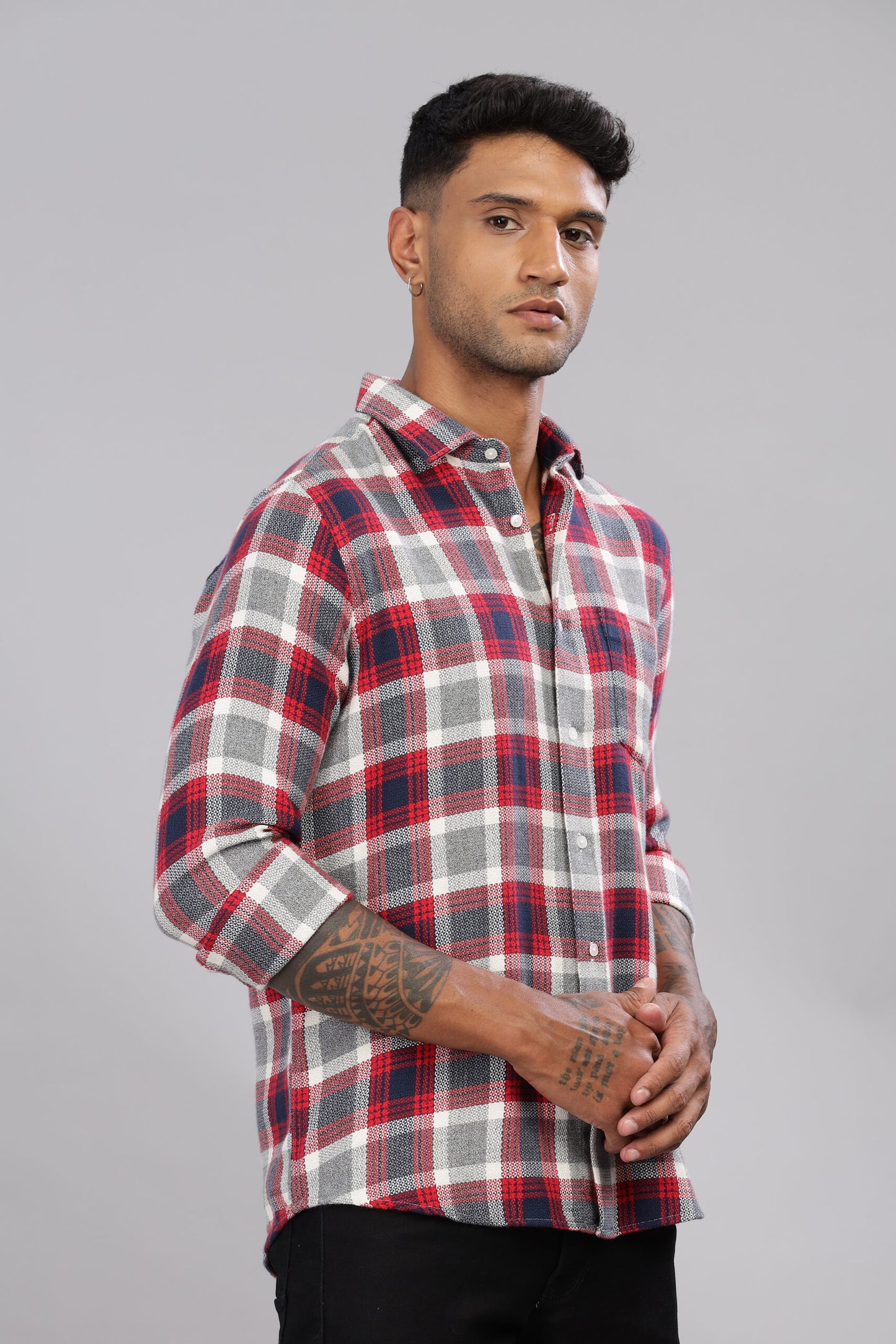 Twill Cotton Check Shirt