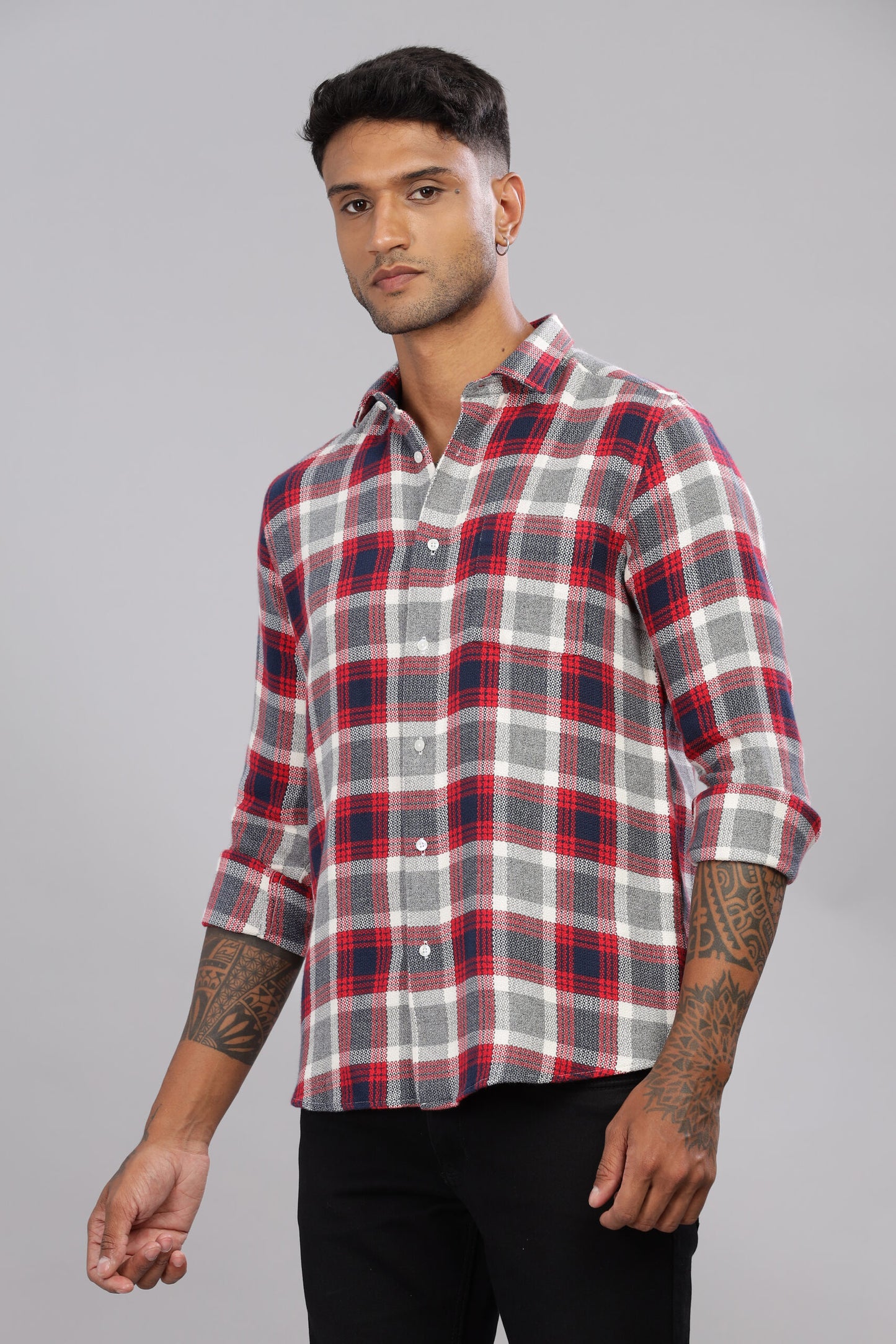 Twill Cotton Check Shirt