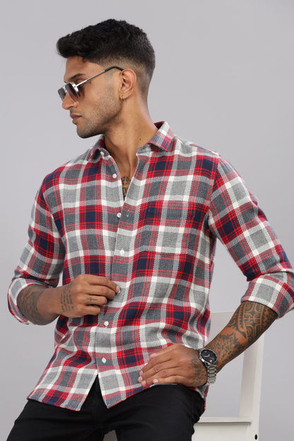 Twill Cotton Check Shirt