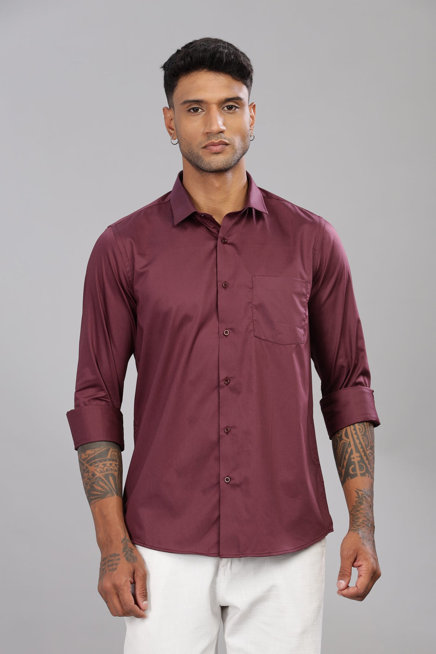 Satin Solid Shirt