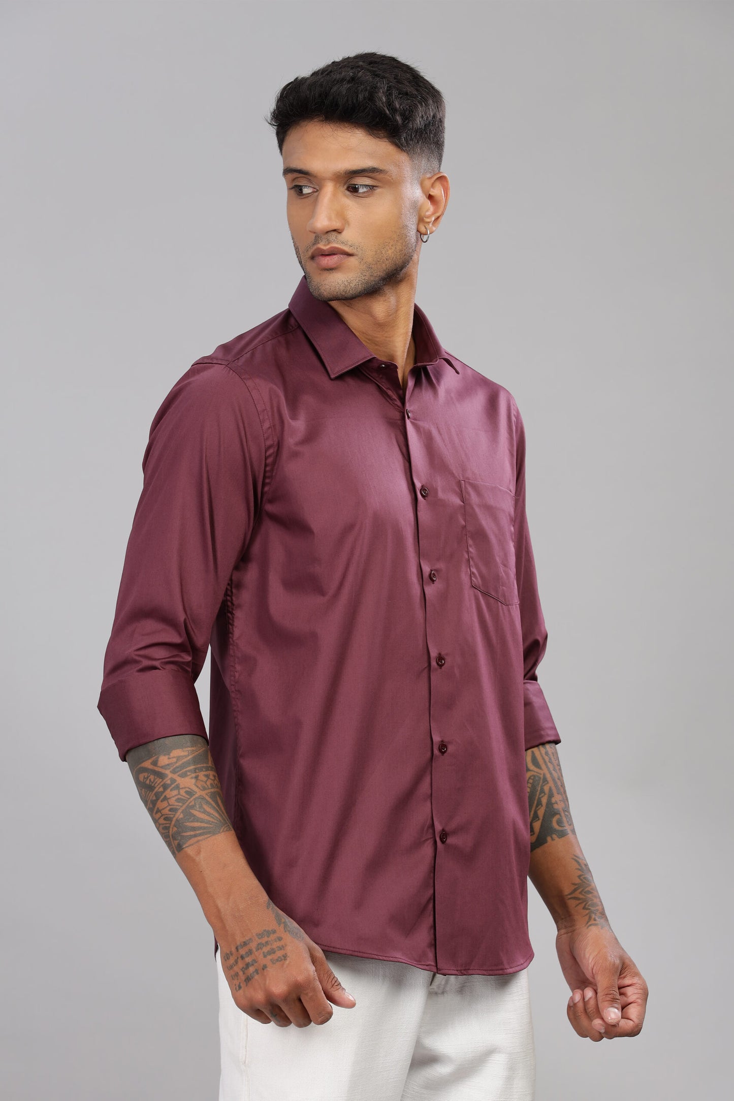 Satin Solid Shirt
