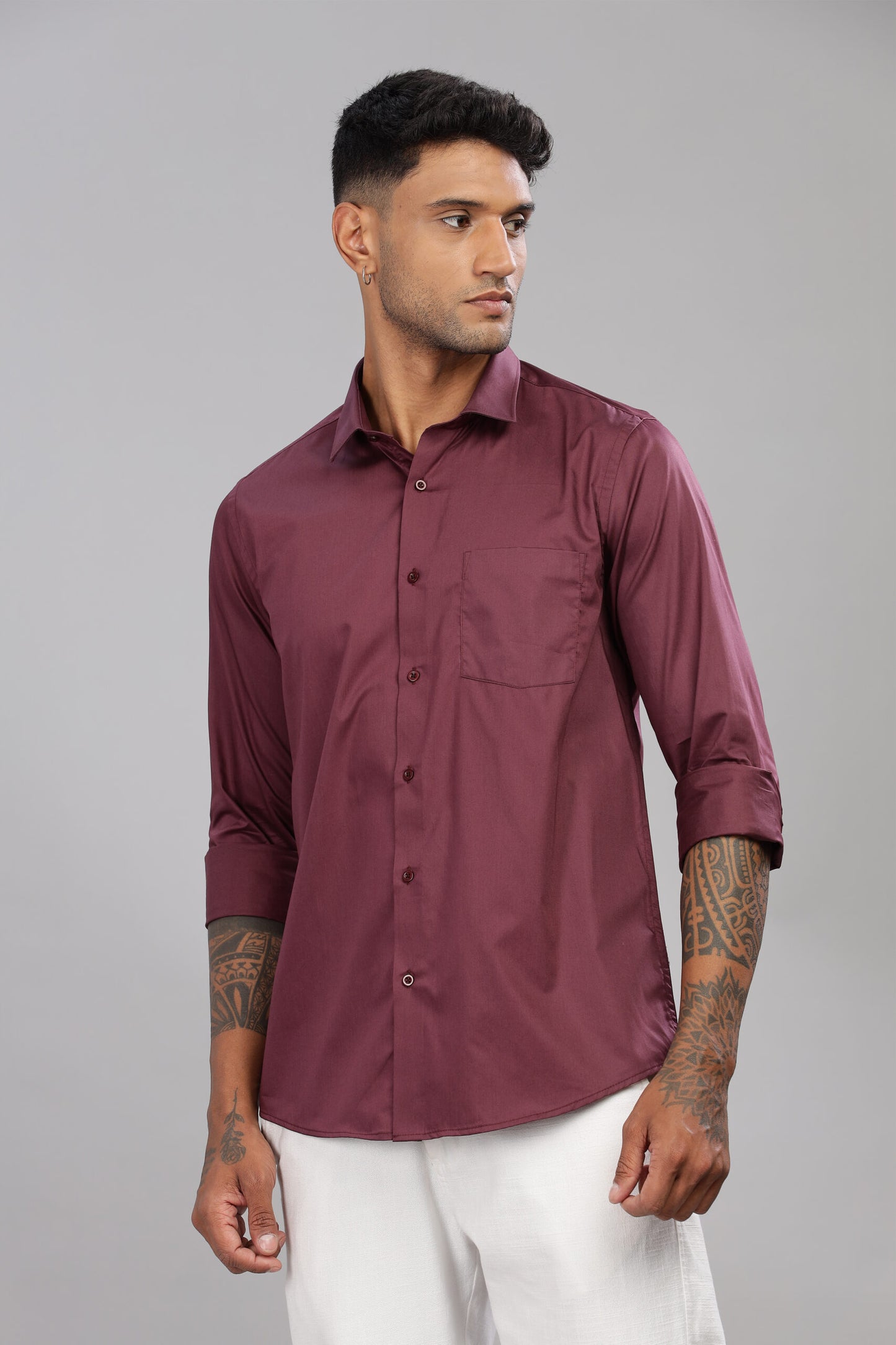 Satin Solid Shirt