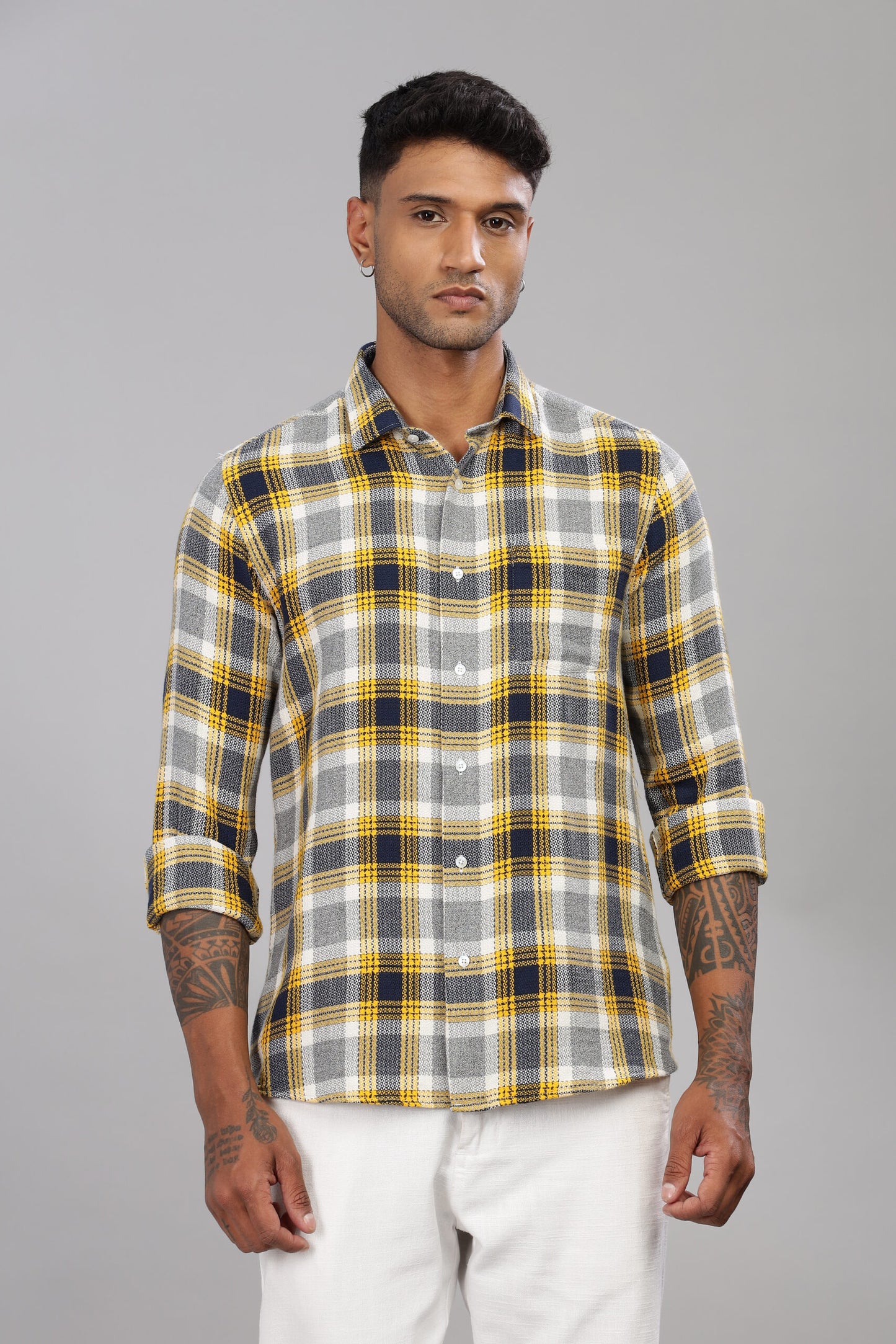 Twill Cotton Check Shirt
