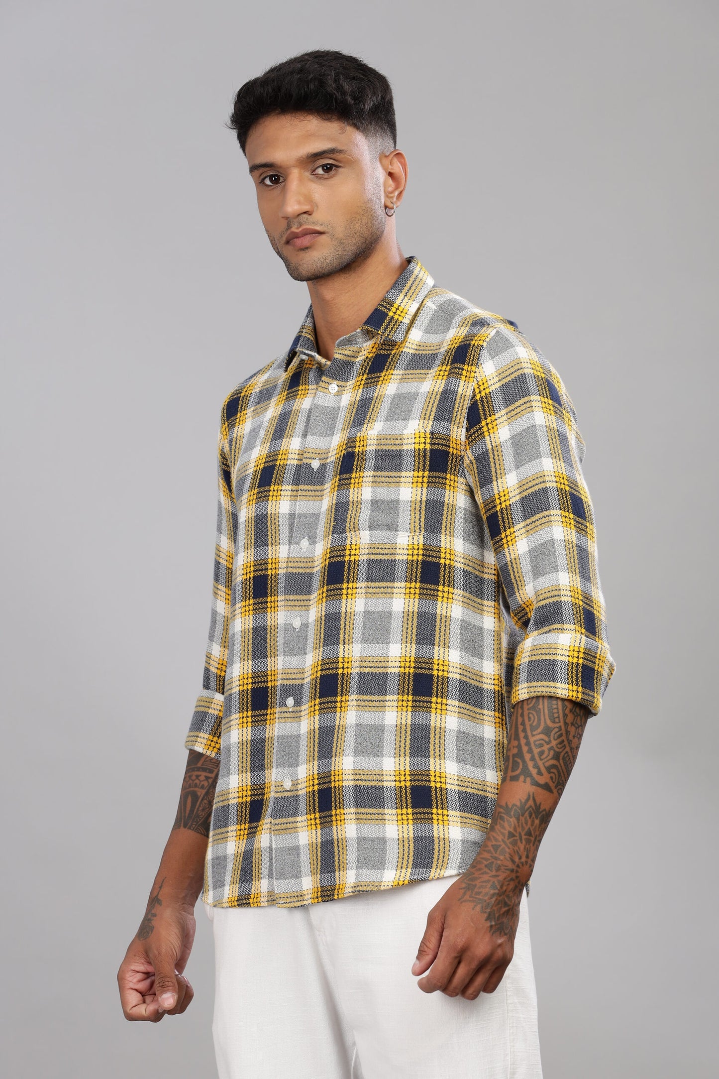 Twill Cotton Check Shirt