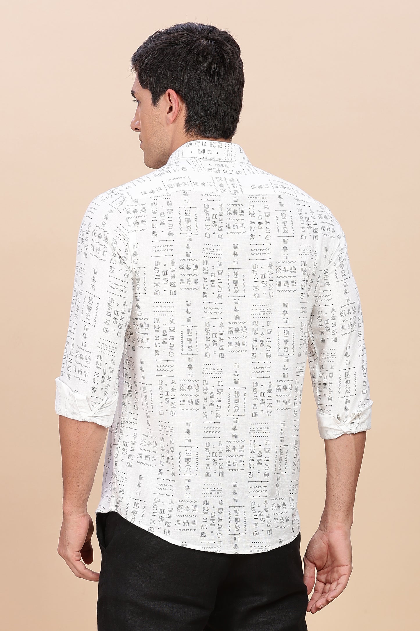 White Egyptian print