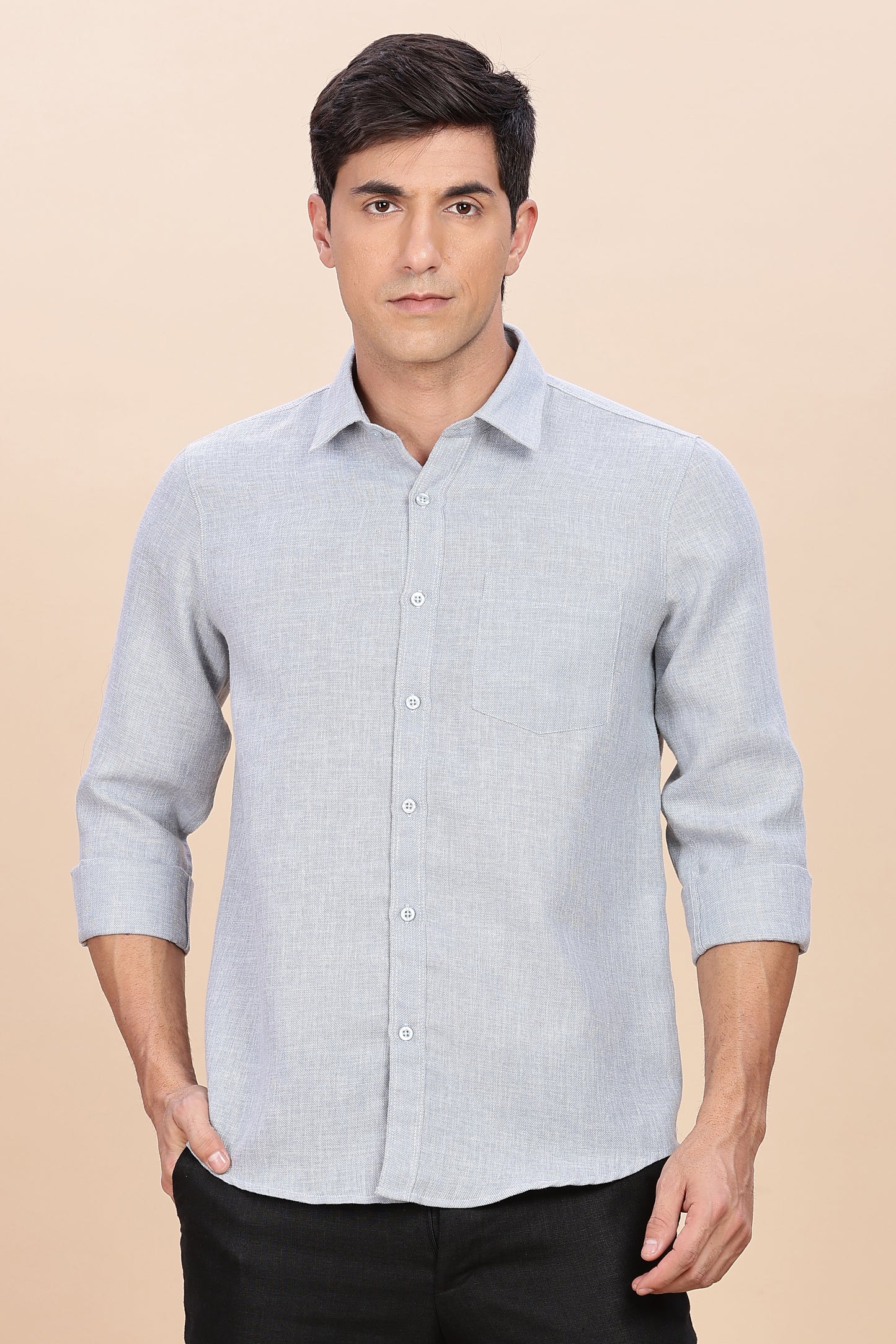 Blue - gray linen