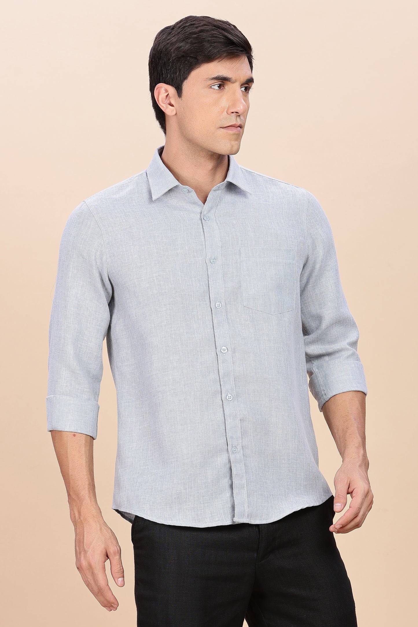Blue - gray linen