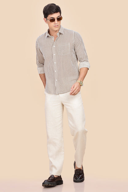Brown & Brown Stripe (cotton)