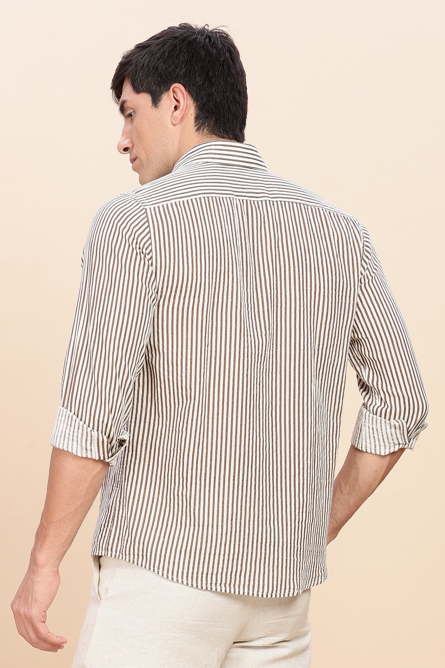 Brown & Brown Stripe (cotton)