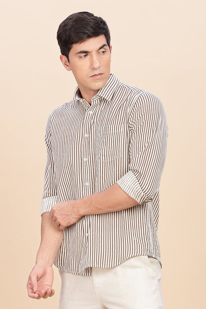 Brown & Brown Stripe (cotton)