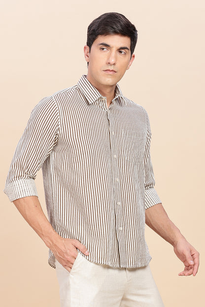 Brown & Brown Stripe (cotton)