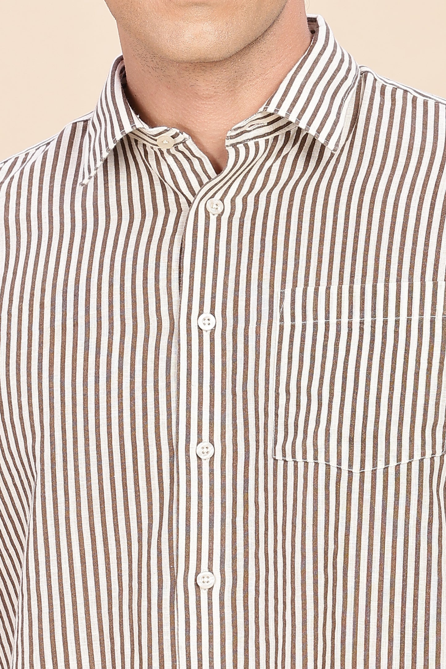 Brown & Brown Stripe (cotton)