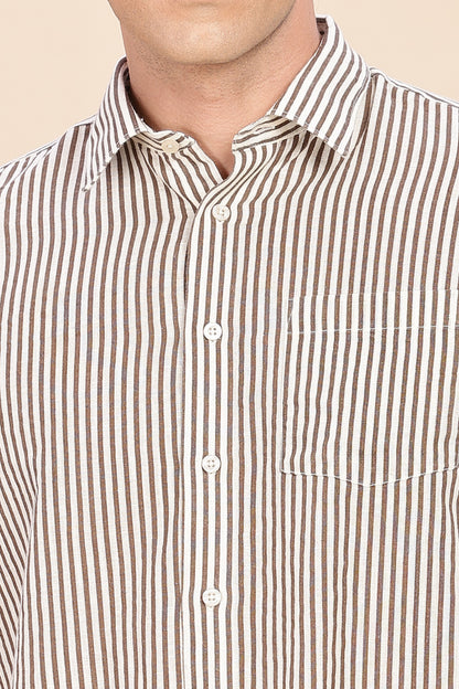 Brown & Brown Stripe (cotton)