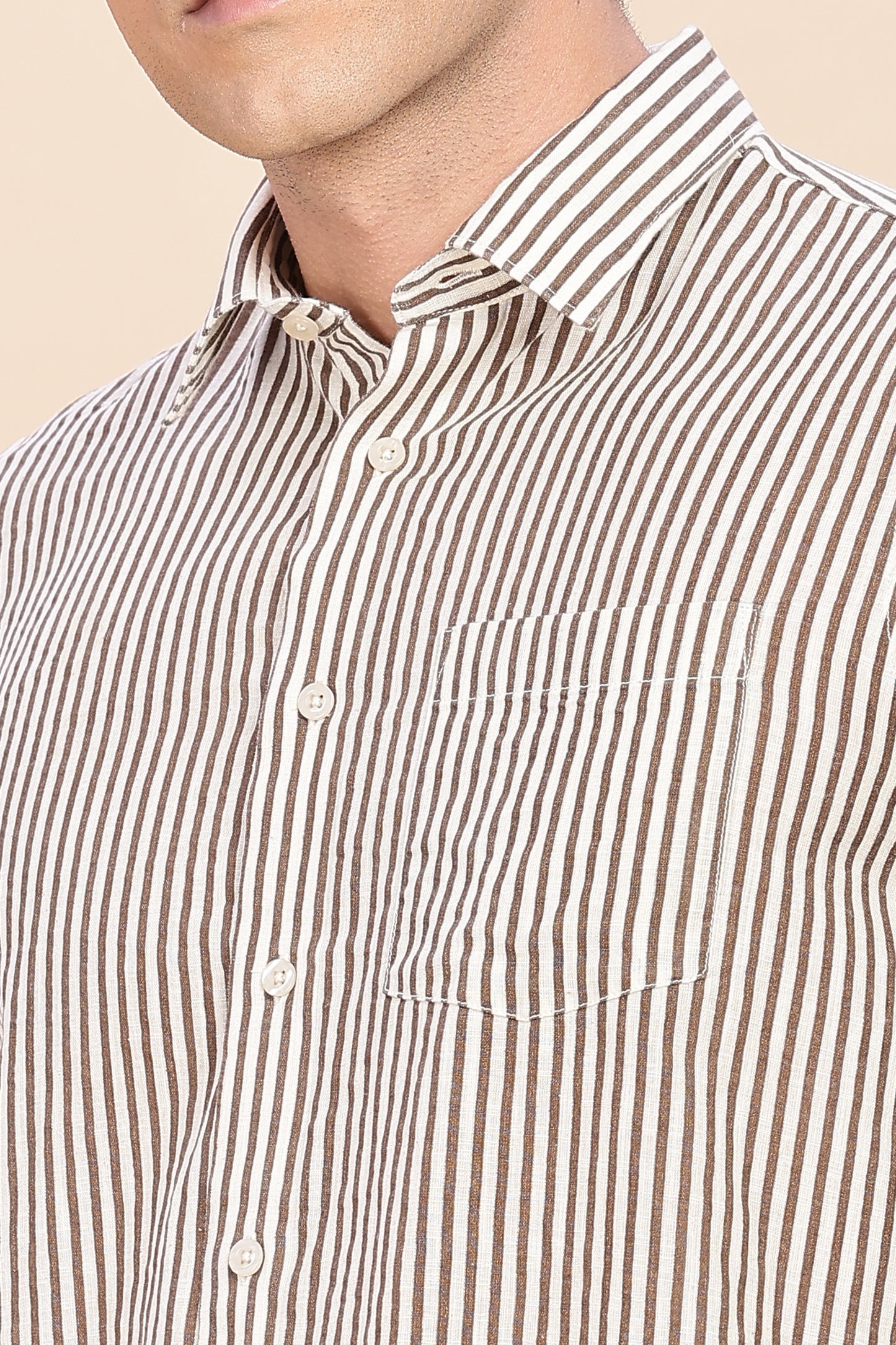 Brown & Brown Stripe (cotton)