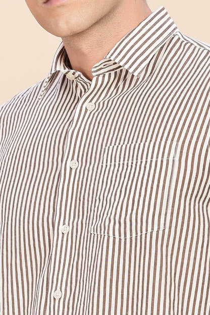 Brown & Brown Stripe (cotton)