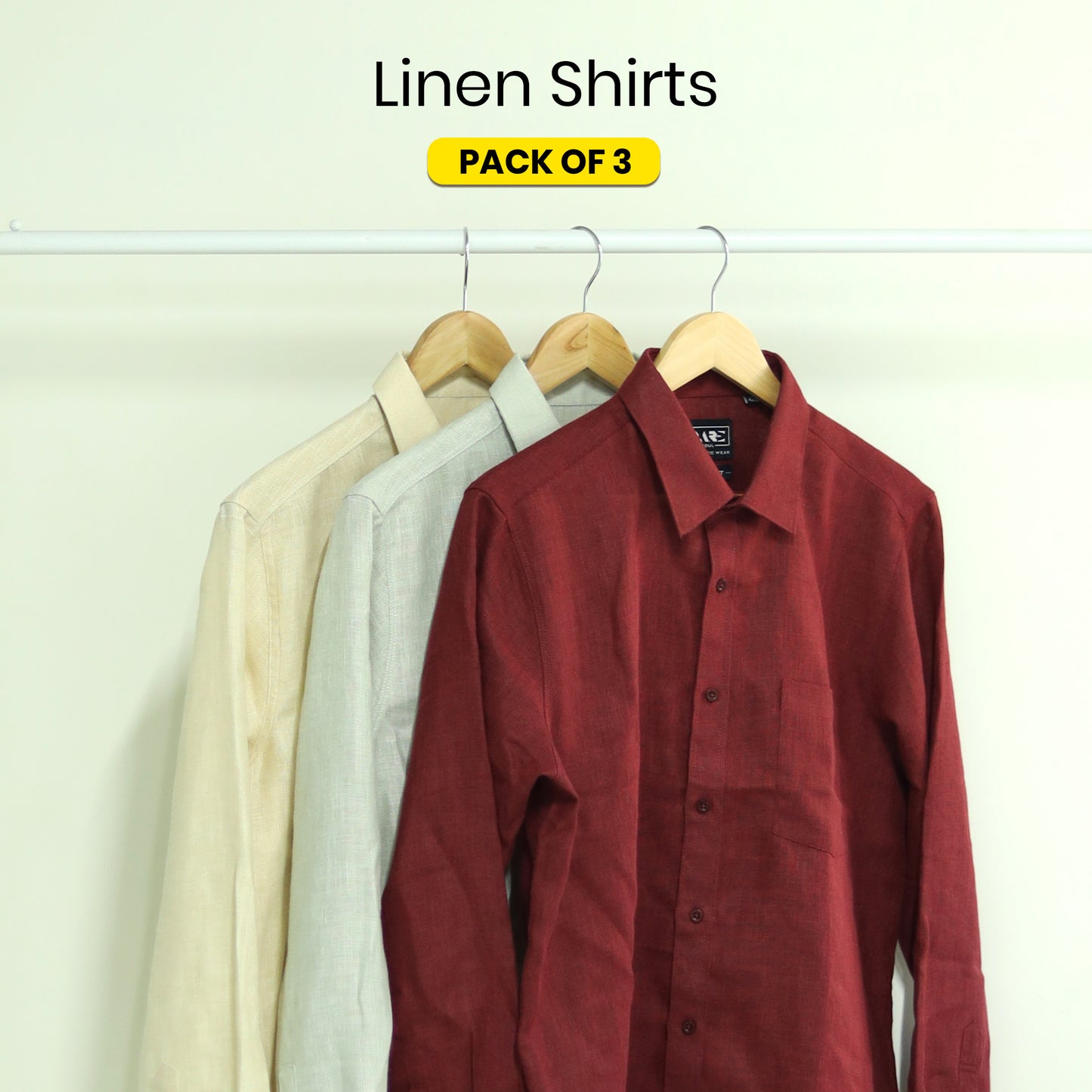 Linen  Shirts (Pack of 3)