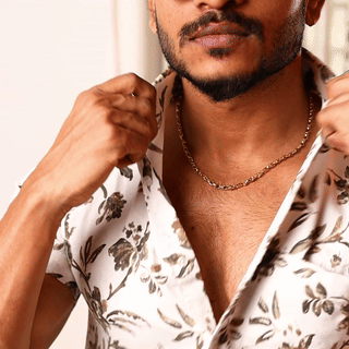 Brown & White Shirt