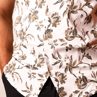 Brown & White Shirt