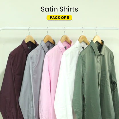 Satin Shirts (Pack of 5)