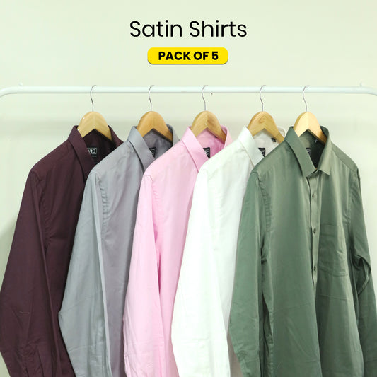 Satin Shirts (Pack of 5)